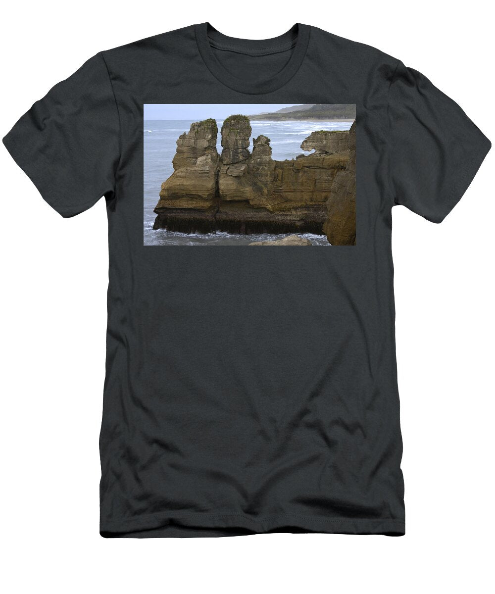Pancake Rocks and Tasman Sea Sally Weigand T-Shirt
