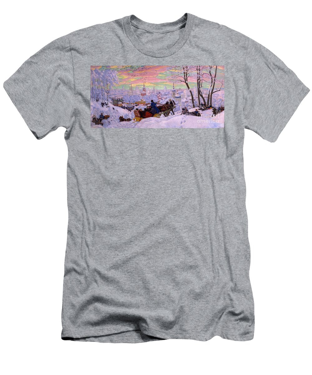 Pancake Tuesday Butter Week or Crepe Week Boris Mihailovich Kustodiev T-Shirt