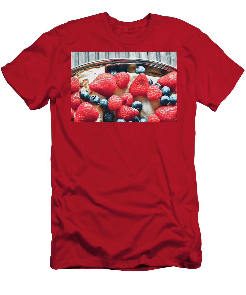 Pancake with Summer Fruits Crepe Berries Robert Chlopas T-Shirt