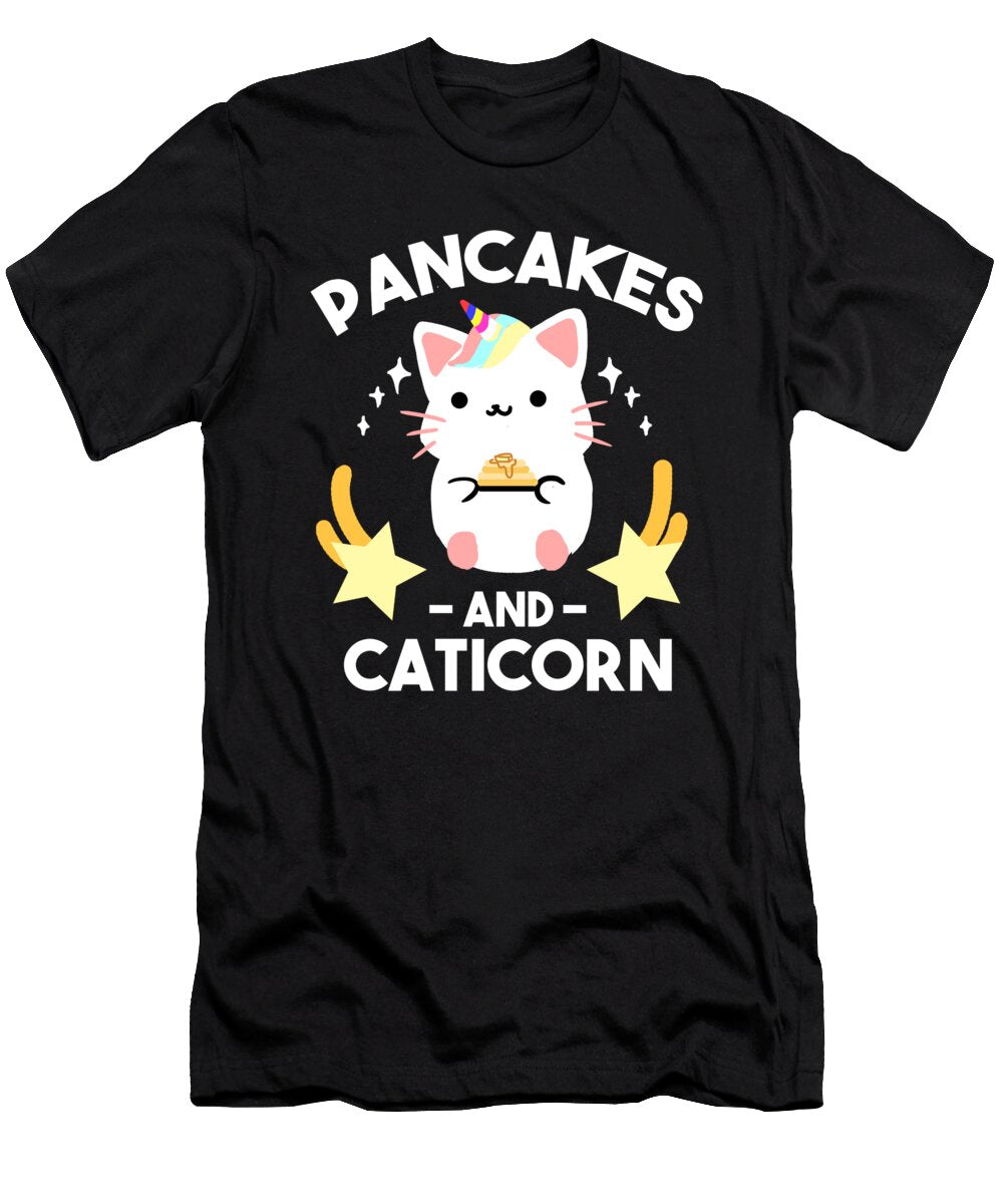 Pancakes and Caticorn Magical Unicorn Cat Teequeen2603 T-Shirt