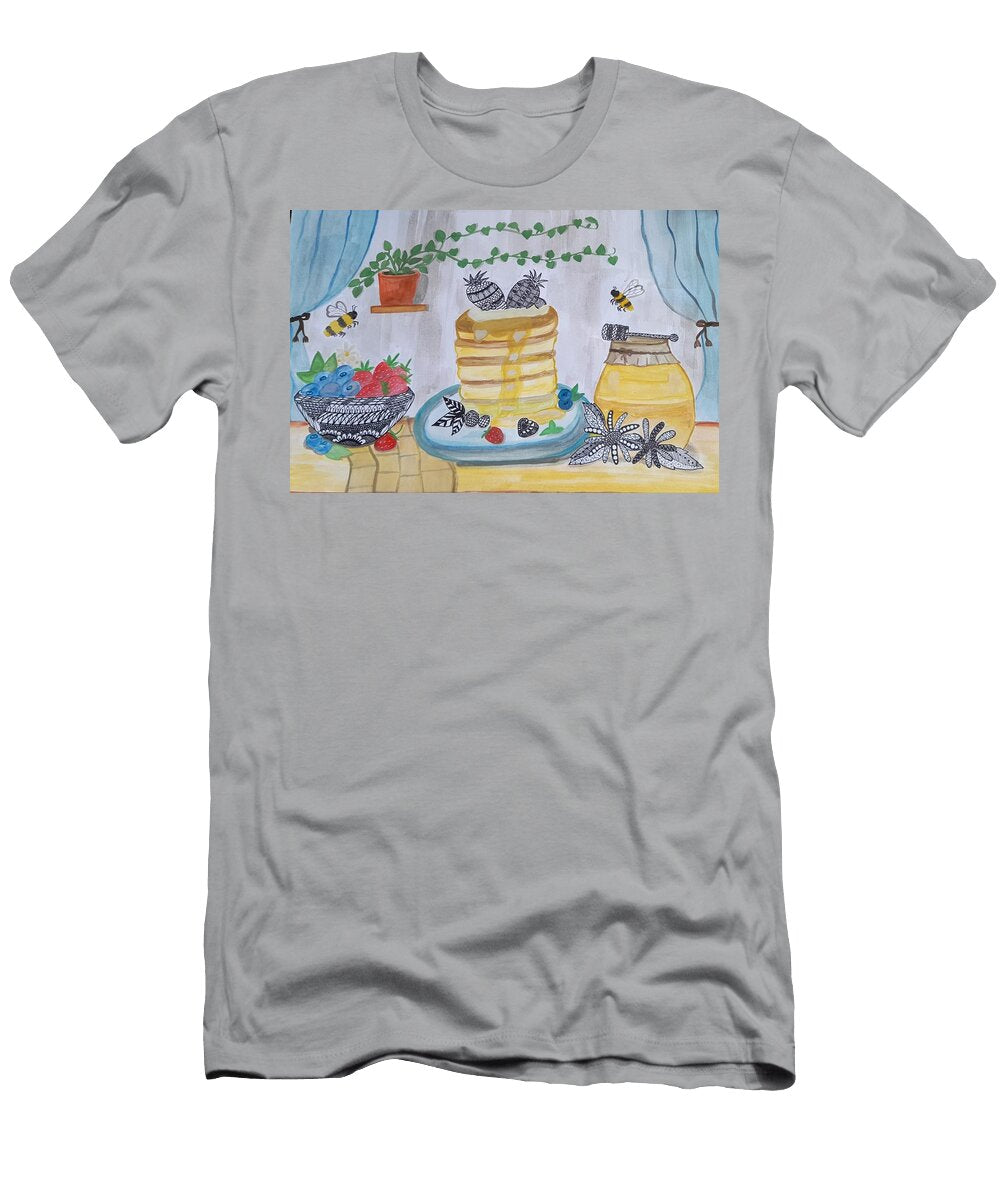 Pancakes Berry Bowl and Honey Jar Kiruthika S T-Shirt