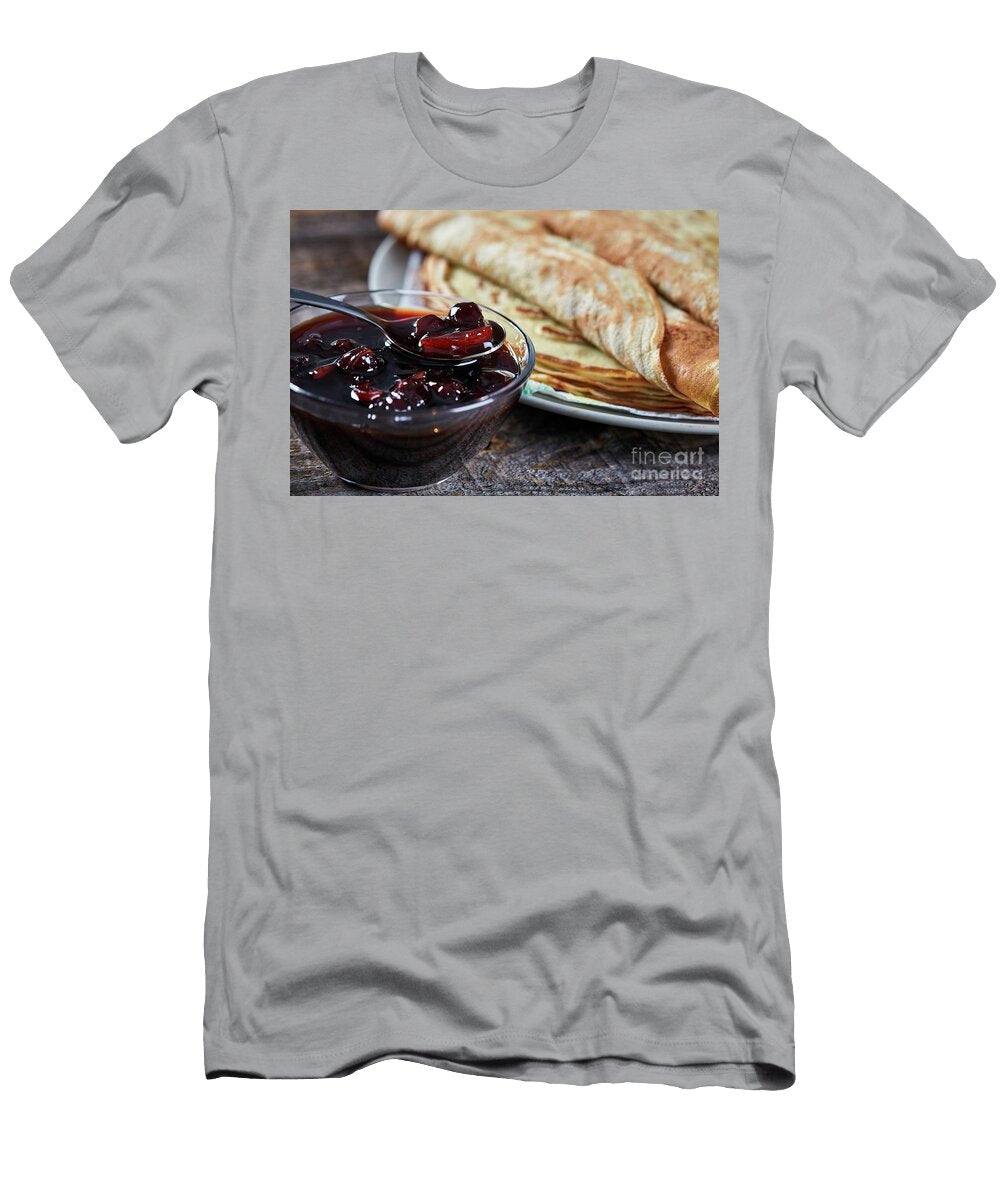 Pancakes Filled with Dark Cherry Jam Catalin Petolea T-Shirt