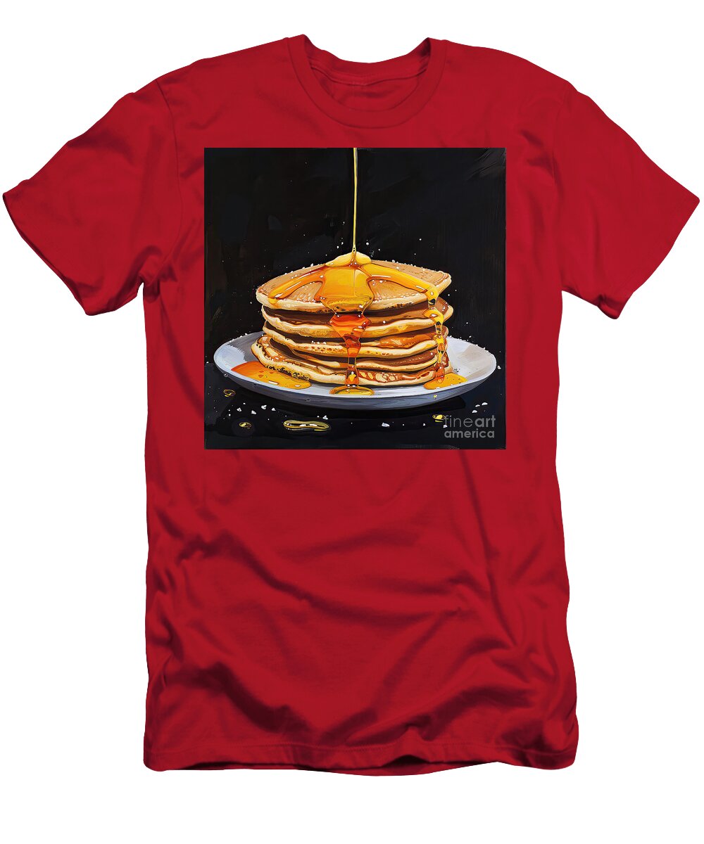Pancakes on Black Elisabeth Lucas T-Shirt