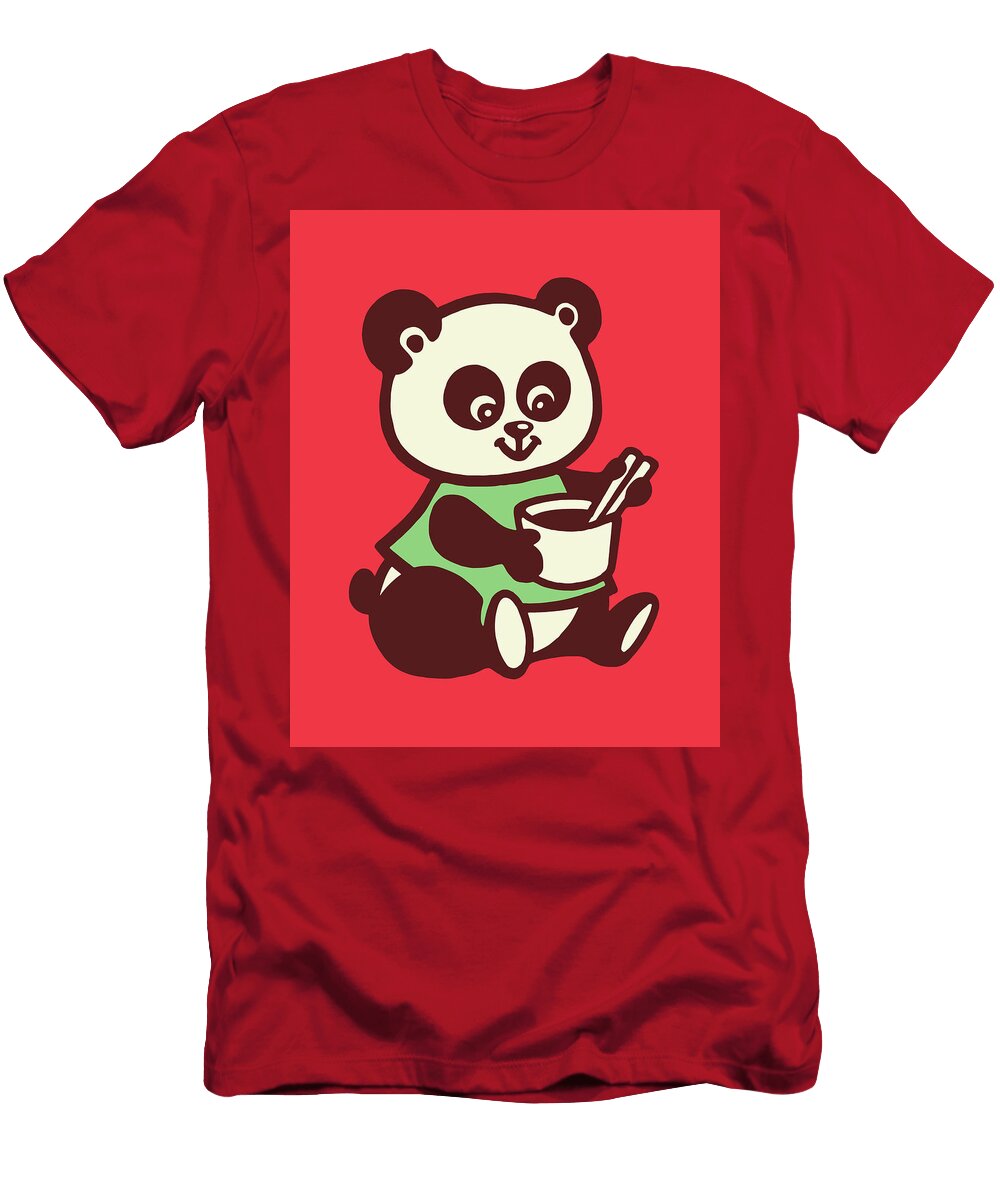 Panda Bear Holding Cup Csa Images T-Shirt