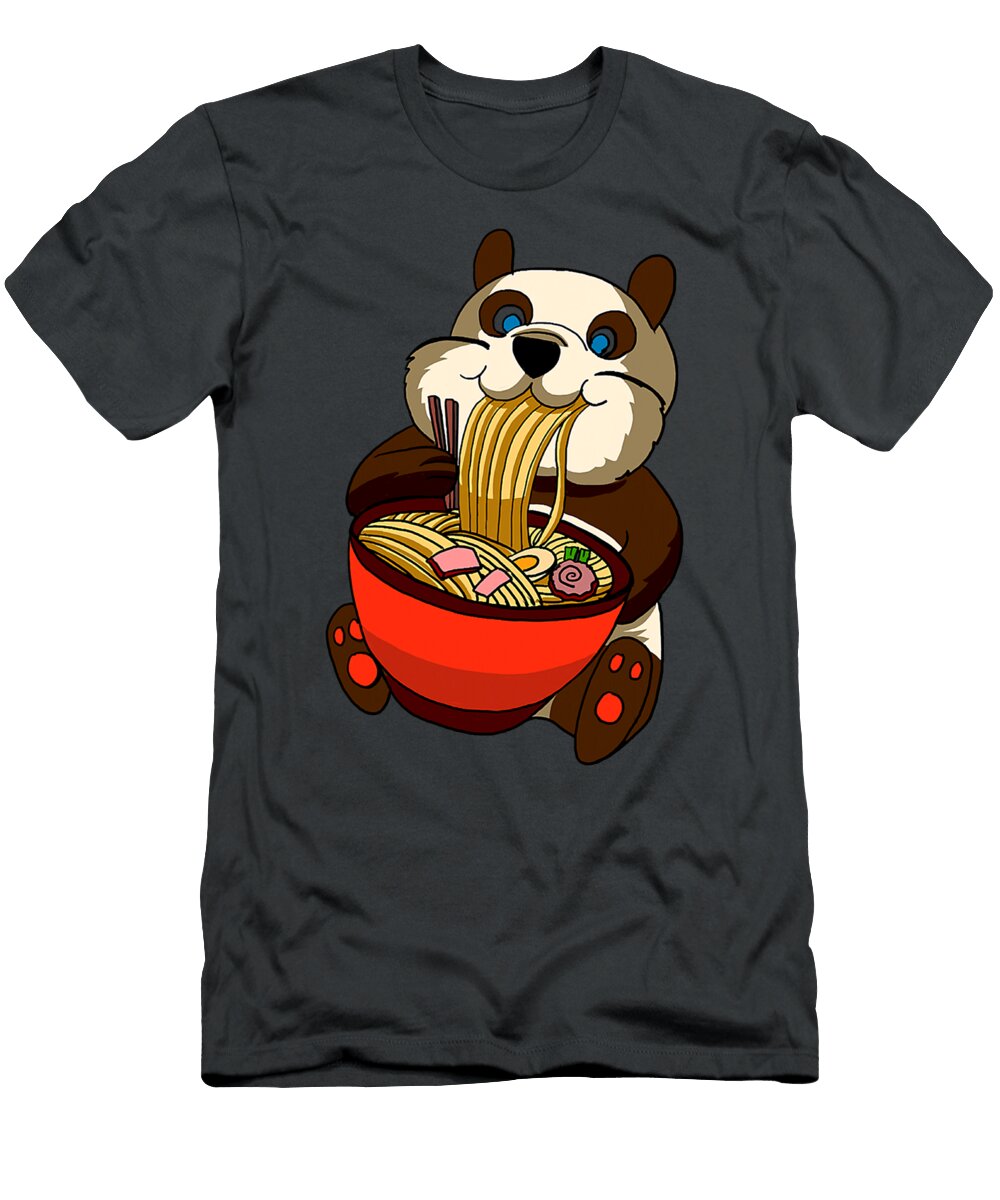 Panda Ramen Japanese Otaku Anime Peacock Poek T-Shirt