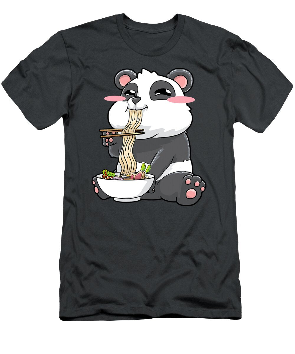 Panda Ramen Noodles Japanese Anime Paige Sleek T-Shirt