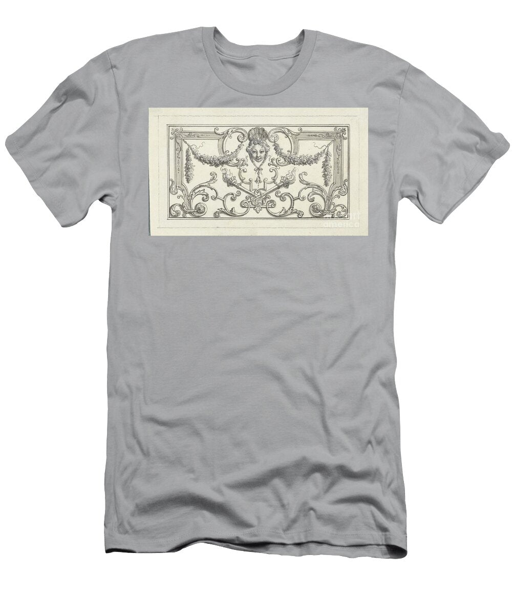 Panel Filling with Mask and Two Torches Bernard Picart 1683 1733 Bernard Picart T-Shirt
