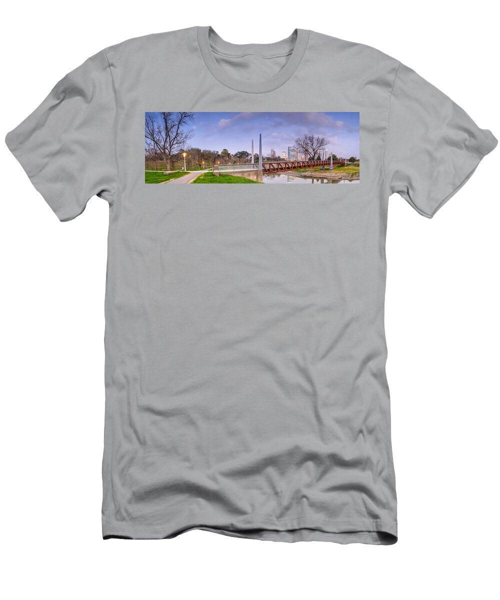 Panorama of Downtown Houston From Buffalo Bayou Park Silvio Ligutti T-Shirt