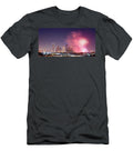 Panorama of Downtown Houston Skyline Fireworks on the 4th of July Harris County Texas Silvio Ligutti T-Shirt
