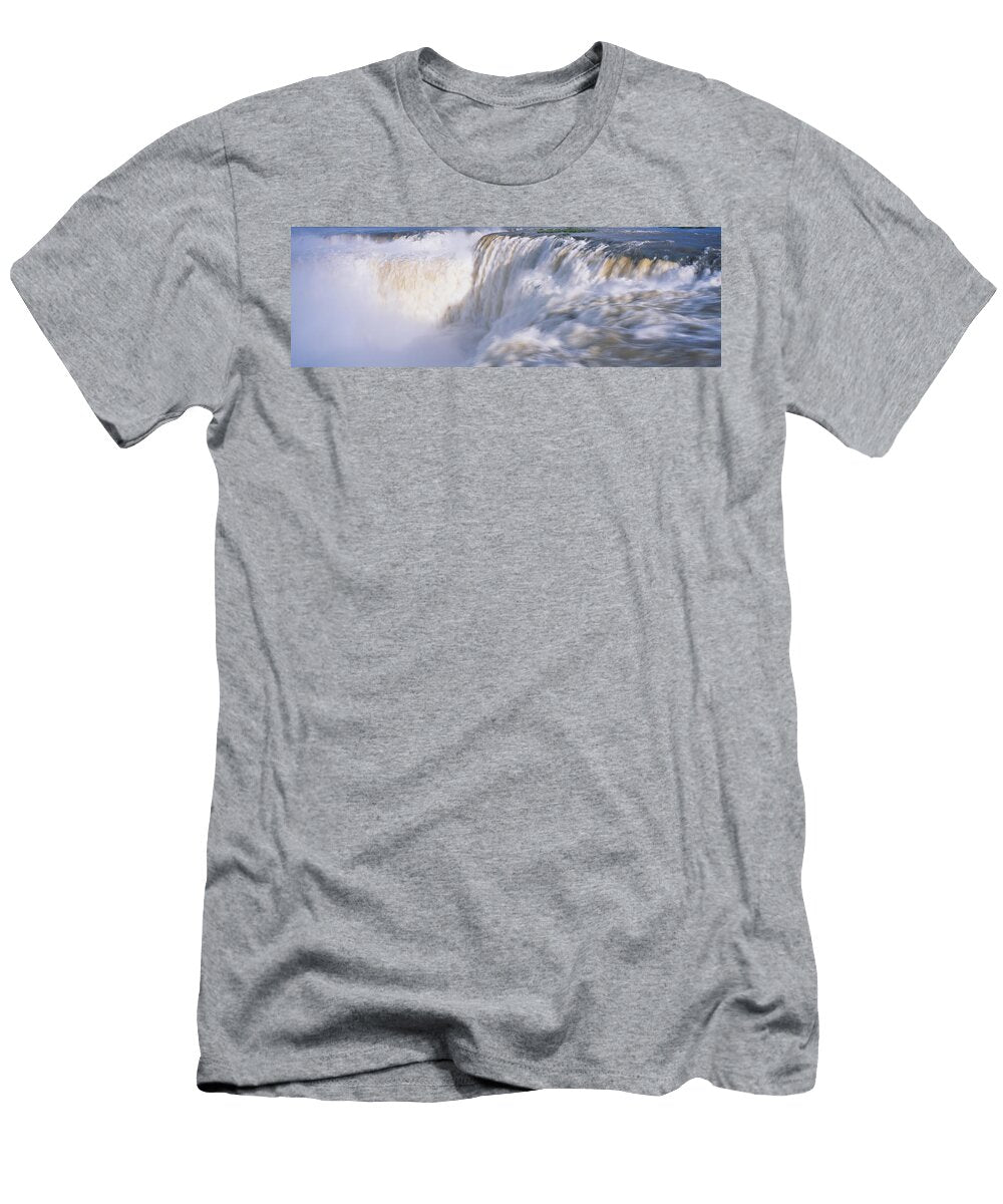 Panoramic View of Iguazu Waterfalls Panoramic Images T-Shirt
