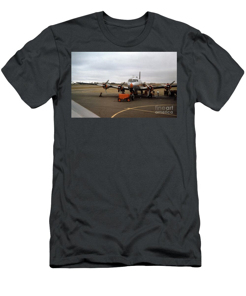 Passengers Await to Board American Airlines Propliner Wernher Krutein T-Shirt
