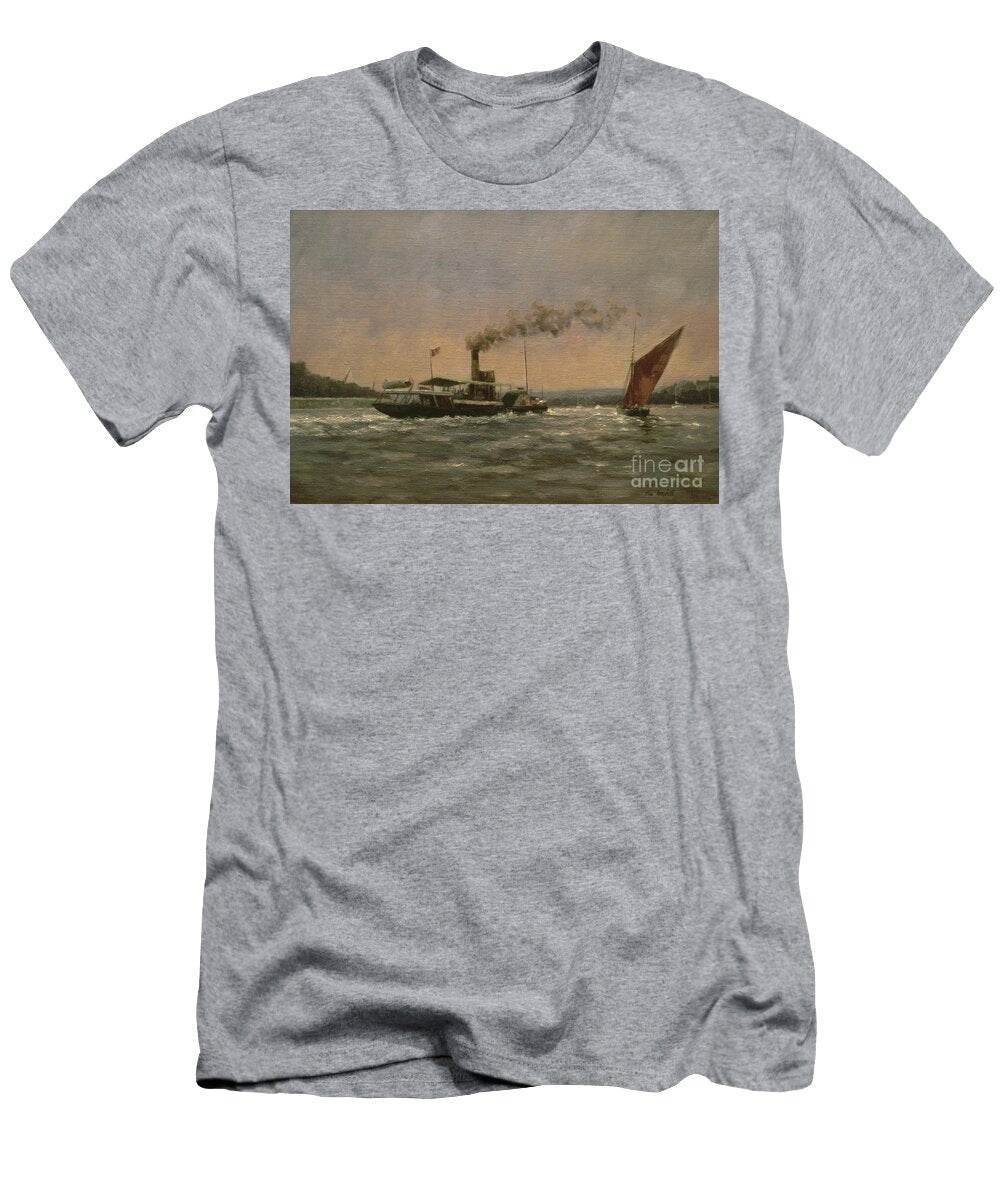 Past on the Medway Featuring a Restored Paddle Steamer Kingswear Castle Vic Trevett T-Shirt