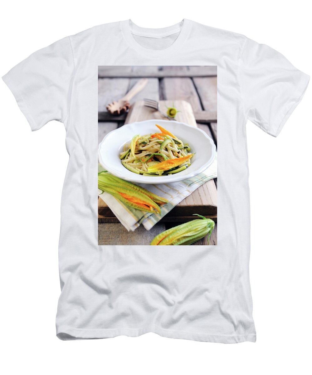 Pasta with Courgettes and Courgette Flowers Mario Matassa T-Shirt