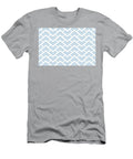 Pastel Blue and White Chevron Arrow Pattern Petite Pattern Minimal Graphic Designs T-Shirt