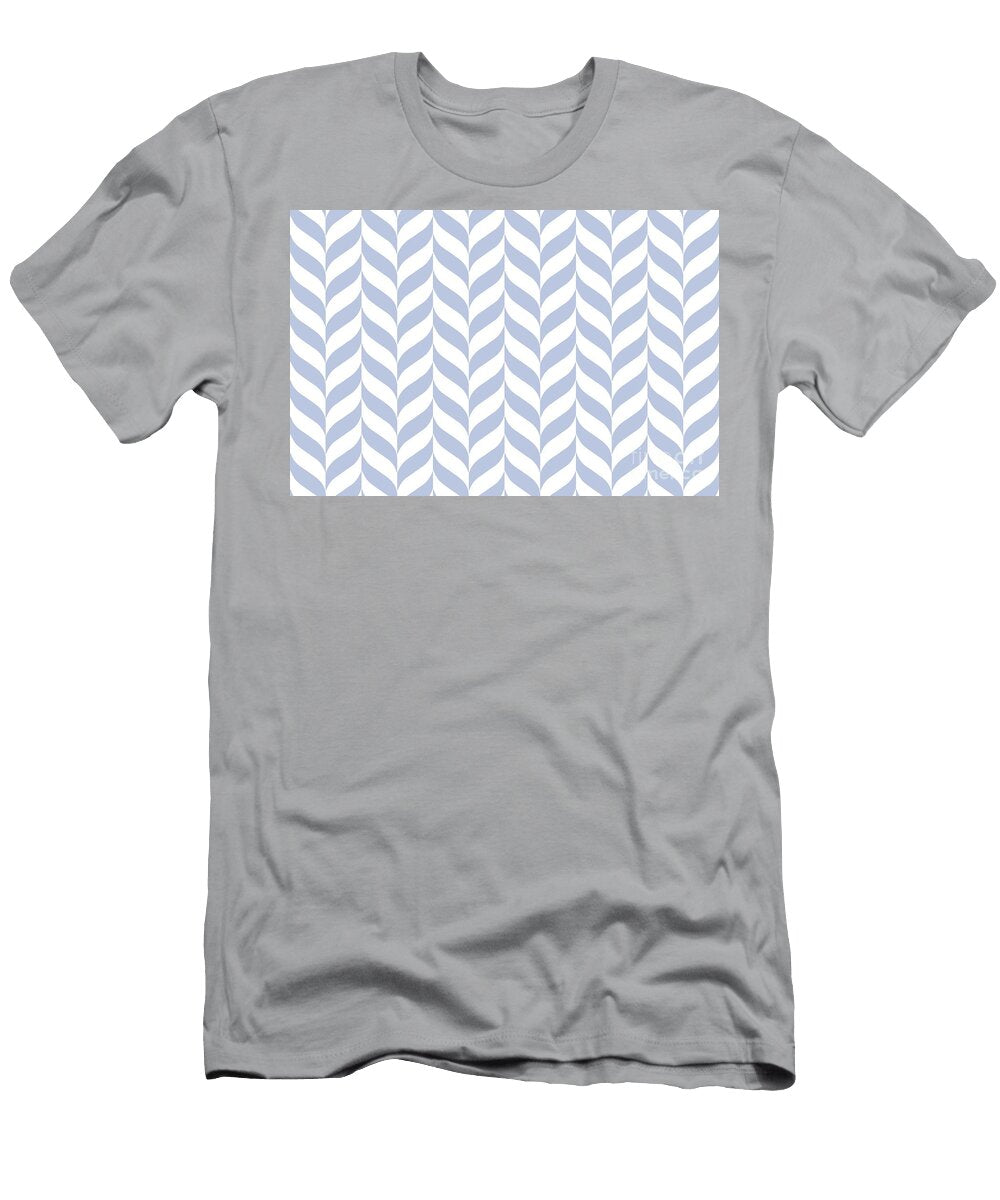 Pastel Blue and White Herringbone Pattern Pairs De 2022 Trending Color Prim Blue De5898 Petite Pattern Minimal Graphic Designs T-Shirt