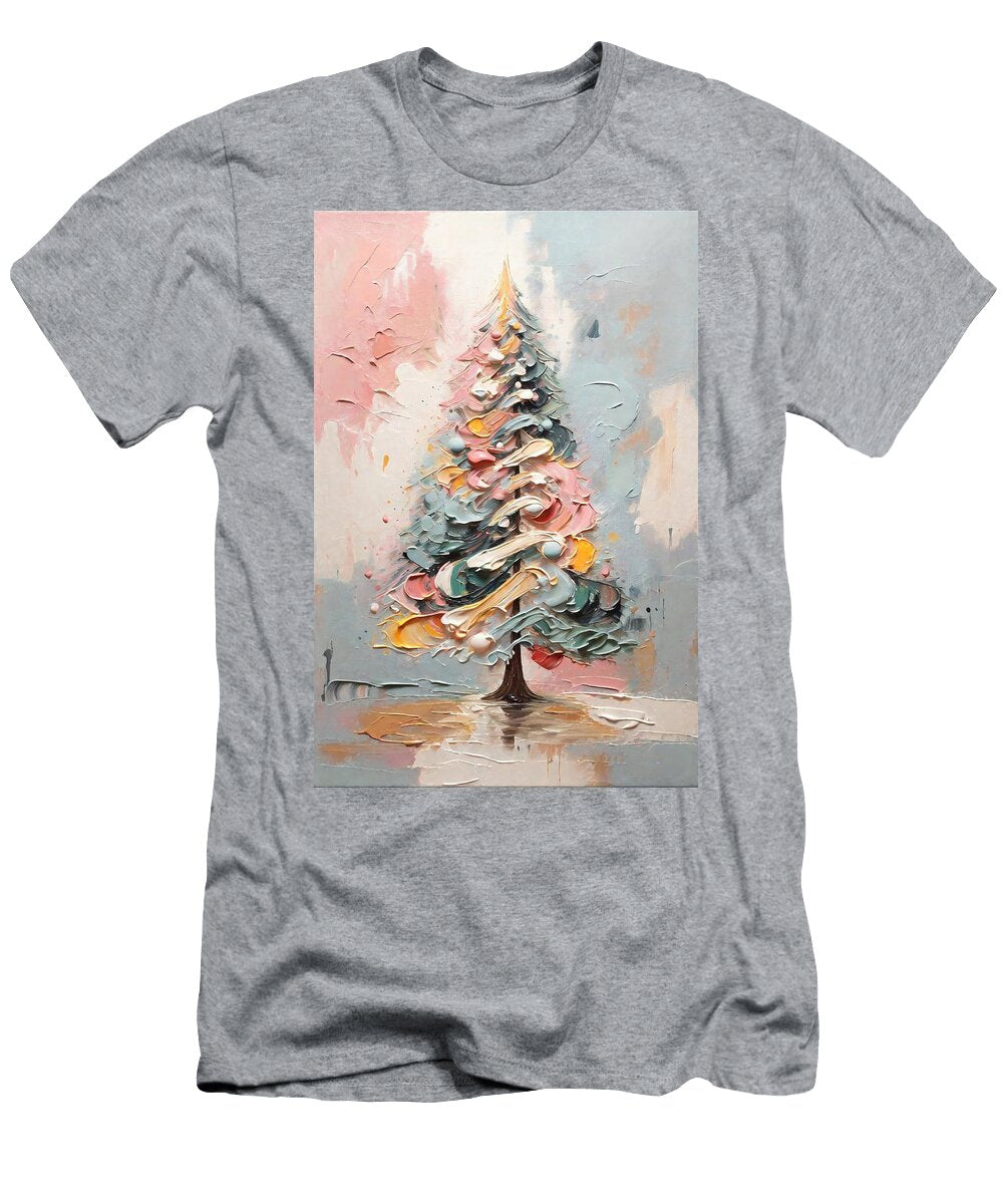 Pastel Christmas Tree Graphic Art Painting Painted with Oil Joanna Redesiuk T-Shirt