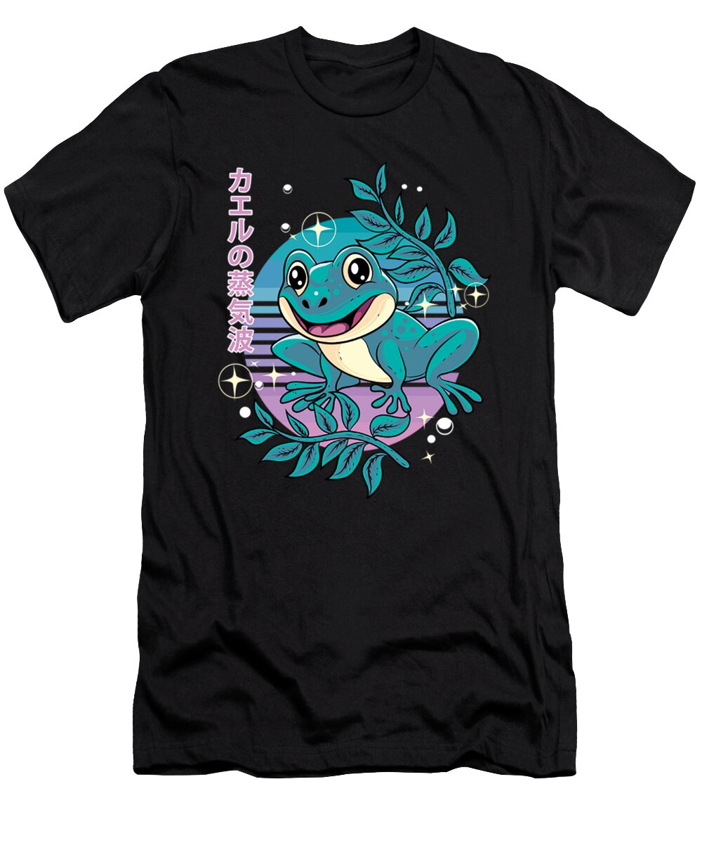 Pastel Goth Frog Vaporwave Japanese Kawaii Aesthetic Otaku Dazo Dez T-Shirt