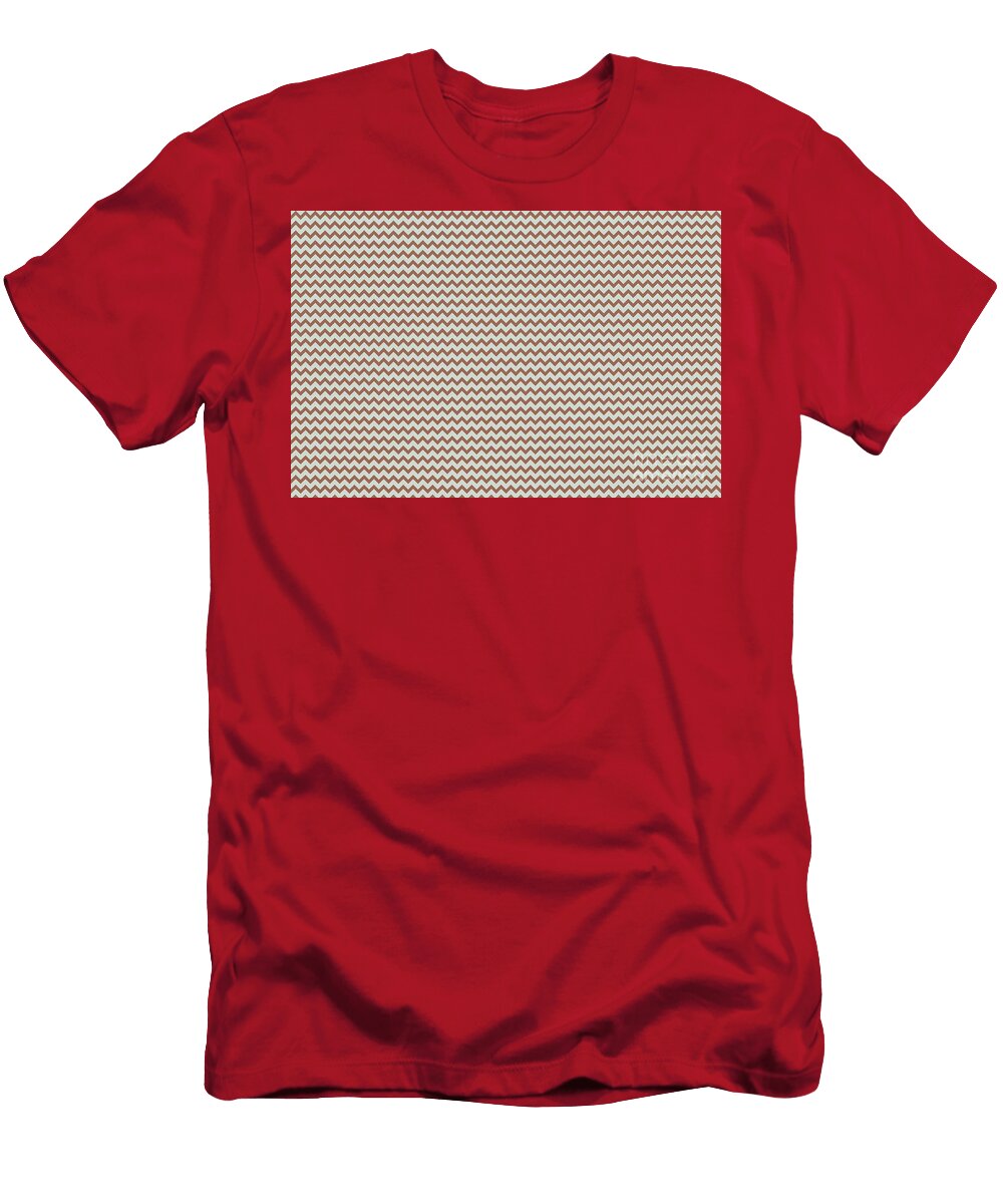 Pastel Green and Clay Chevron Zig Zag Pattern Petite Pattern Minimal Graphic Designs T-Shirt