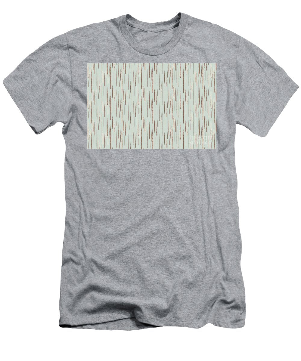 Pastel Green and Clay Vertical Stripe Pattern Petite Pattern Minimal Graphic Designs T-Shirt