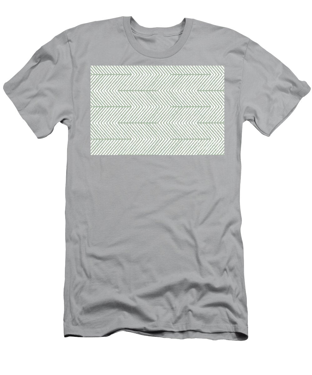 Pastel Green White Abstract Diagonal Chevron Stripe Pattern Valspar 2023 Coty Green Trellis 5006 3c Petite Patterns T-Shirt