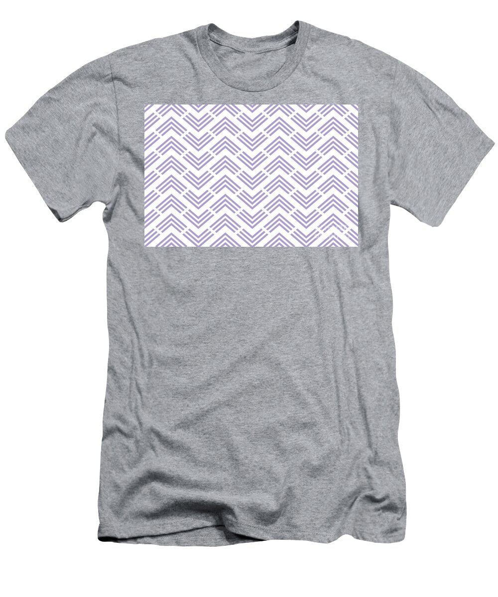 Pastel Purple and White Chevron Arrow Pattern Petite Pattern Minimal Graphic Designs T-Shirt