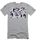 Pastel Purple Black Gray Herringbone Pattern Pairs 2023 Coty Digital Lavender 134 67 16 Petite Patterns T-Shirt