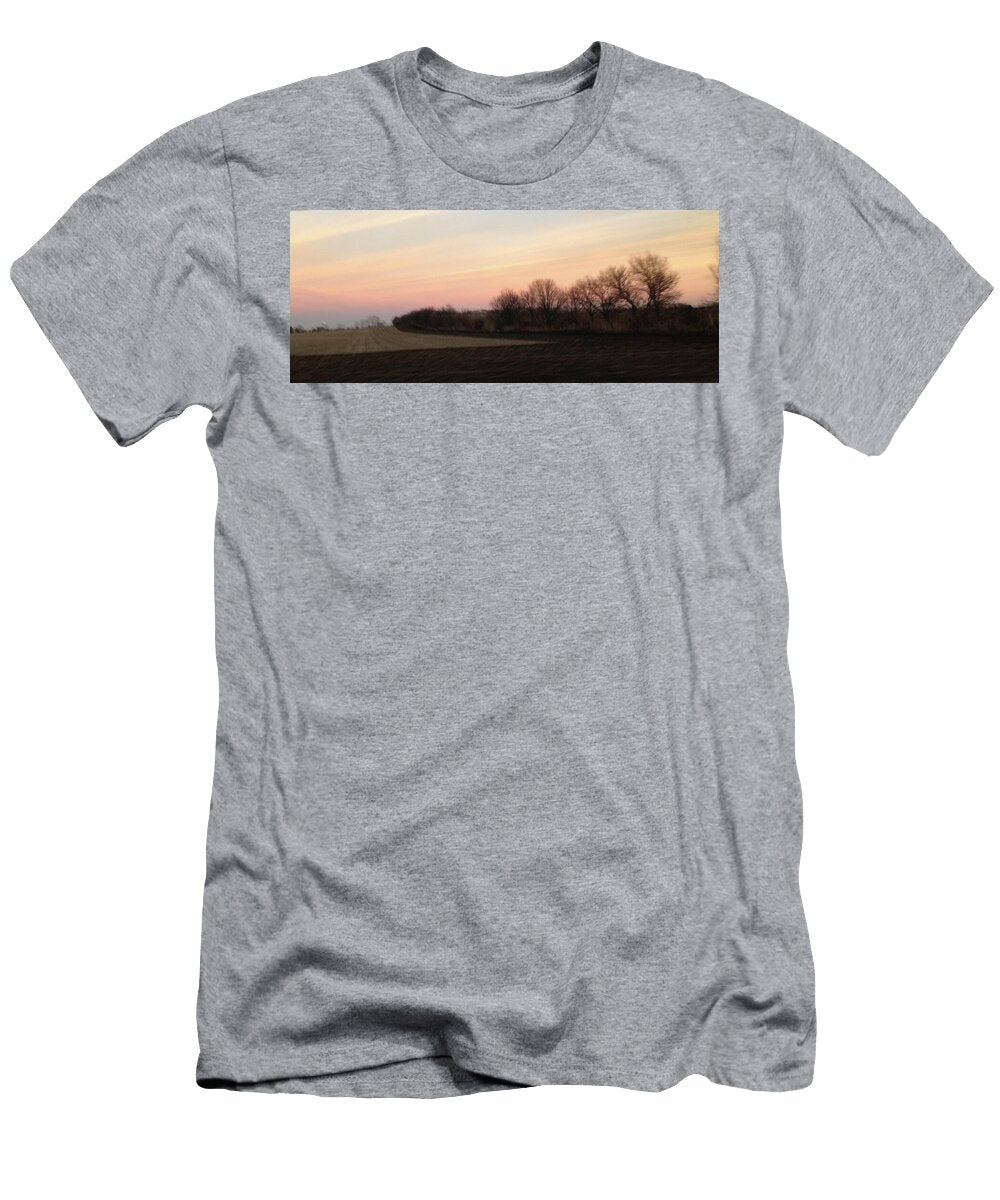 Pastel Sunset Over Rural Fields Laveta Kirby T-Shirt