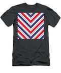 Patriotic Red White and Blue Chevron Stripes Elaine Plesser T-Shirt