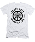 Peace Love Pharmacy Life Technician Pharmacists Tshirtconcepts Marvin Poppe T-Shirt