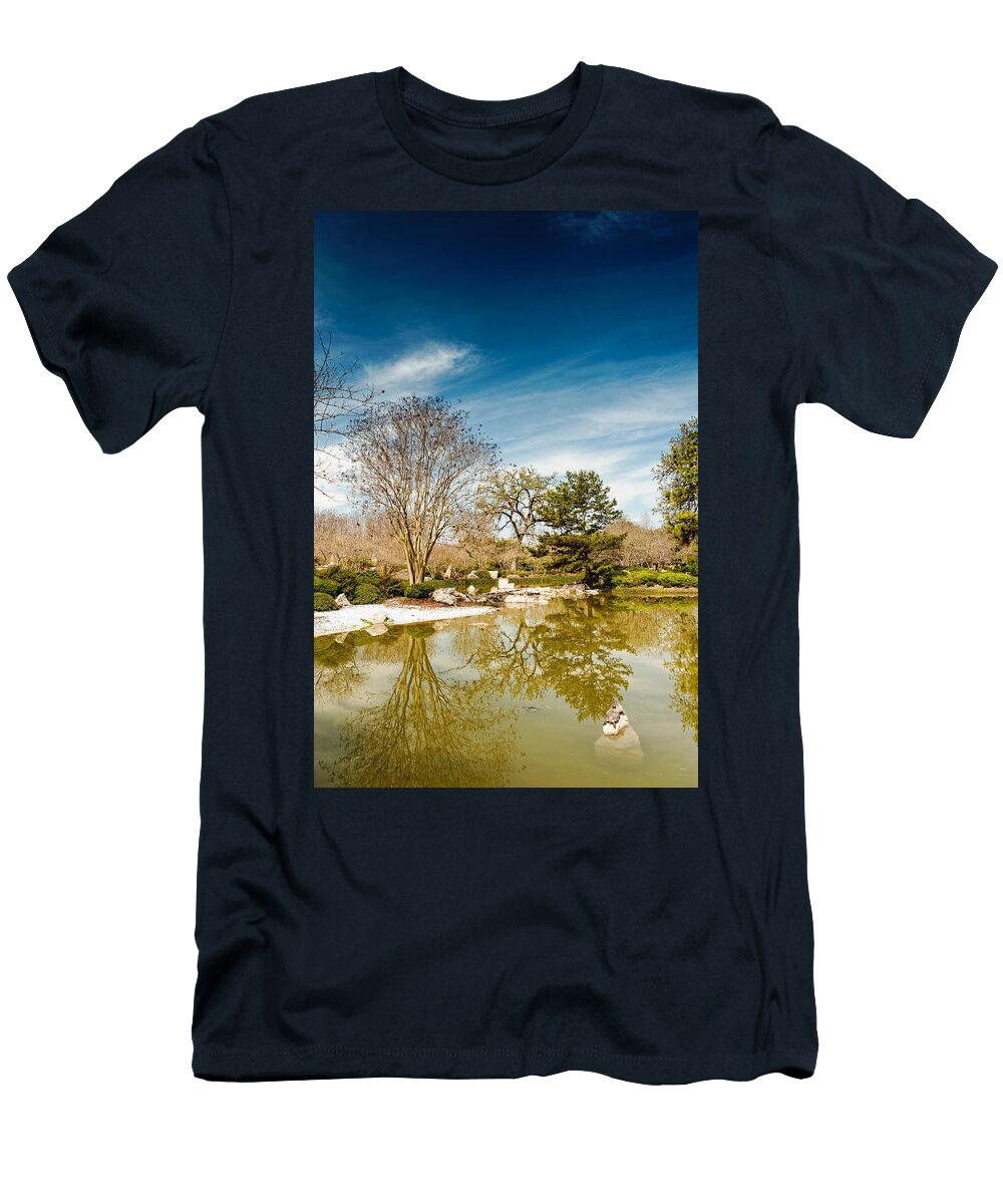 Peaceful Scene At the Houston Japanese Garden Hermann Park Silvio Ligutti T-Shirt