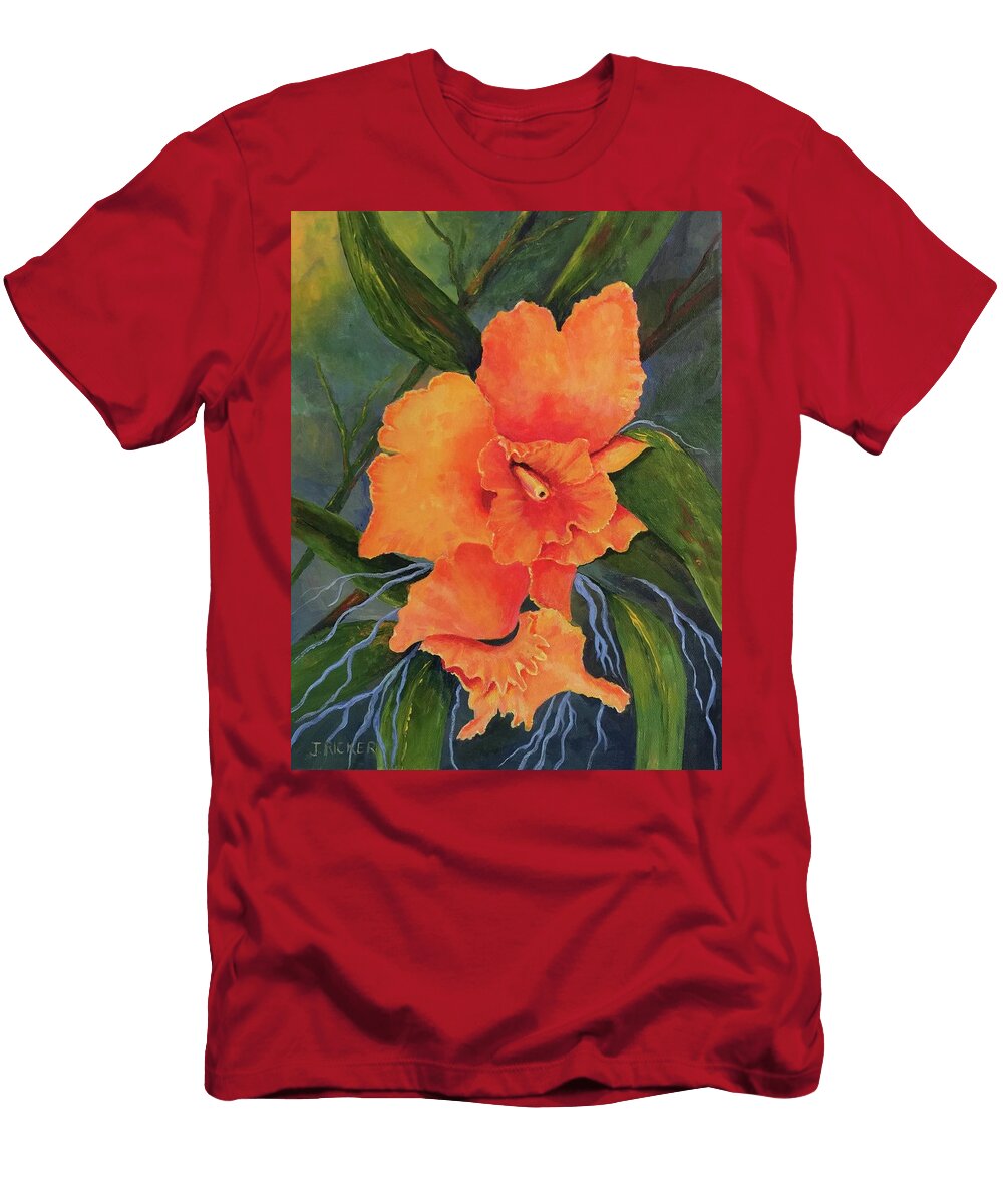 Peach Blush Orchid Jane Ricker T-Shirt