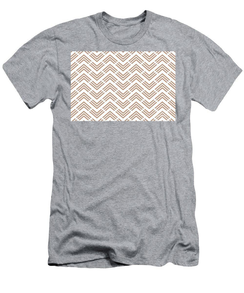 Peach White Chevron Rhombus Arrow Pattern Pairs 2023 Coty Desert Carnation 2005 7c Petite Patterns T-Shirt