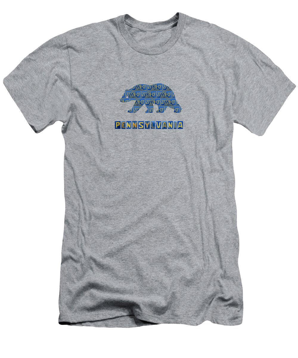 Pennsylvania License Plate Bear Elisabeth Lucas T-Shirt