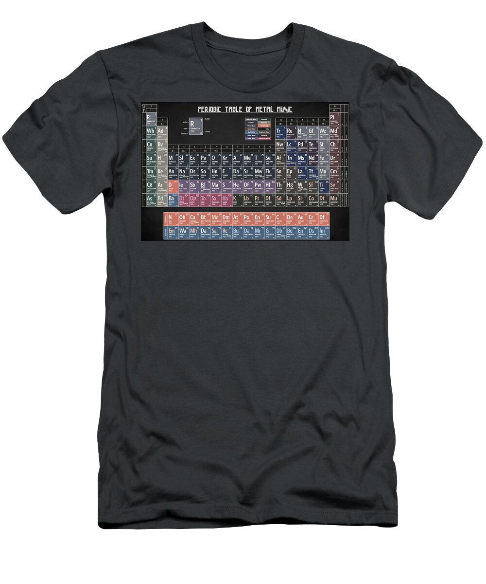Periodic Table of Metal Music Craphe Studio T-Shirt