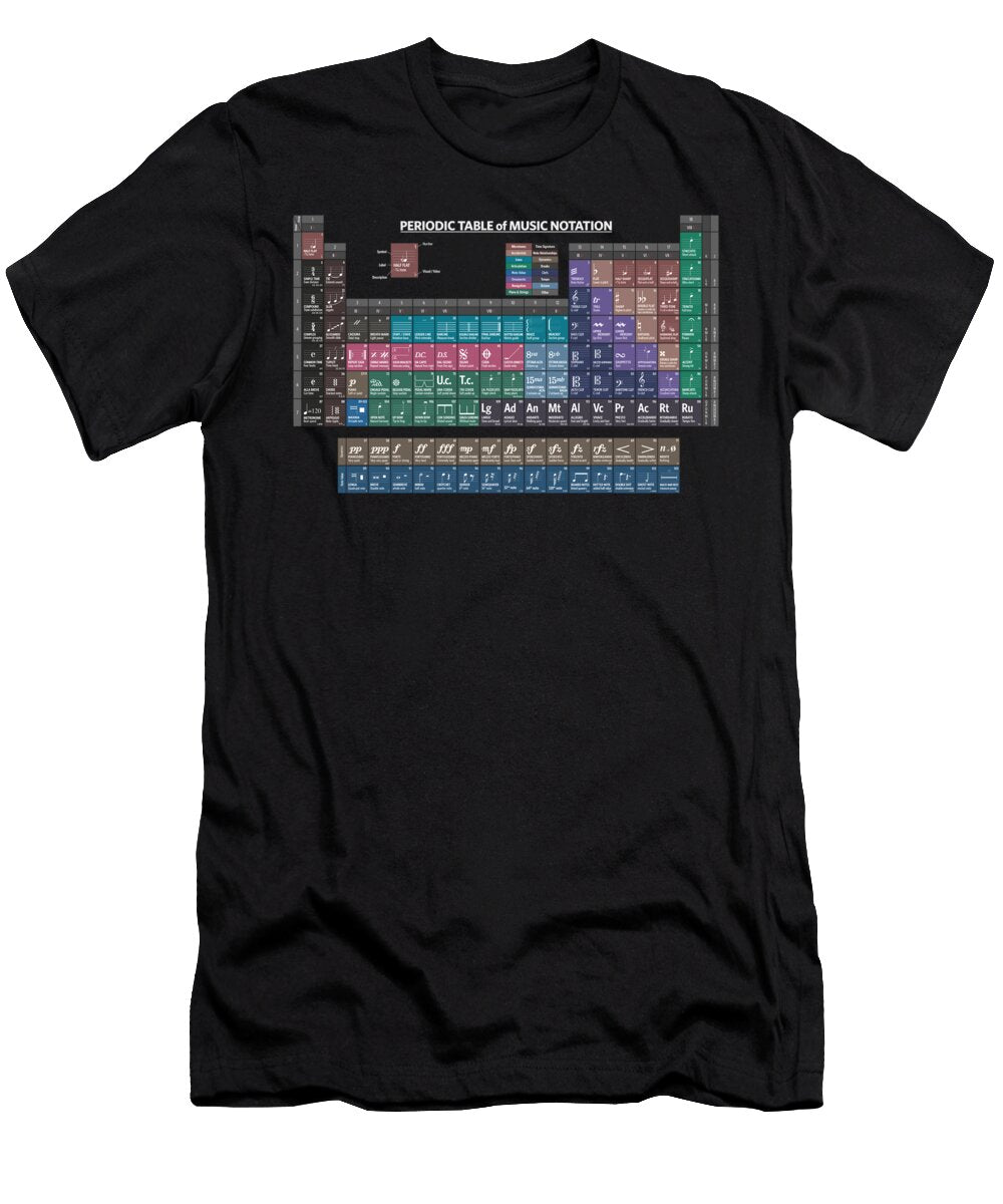 Periodic Table of Music Notation Craphe Studio T-Shirt