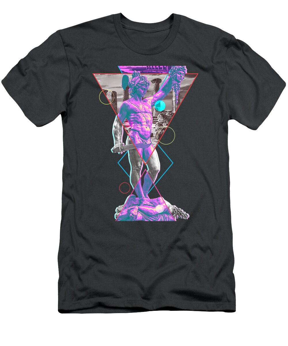 Perseus and Medusa Vaporwave Aesthetic 1980s Art Japanese Oshan Wateen T-Shirt