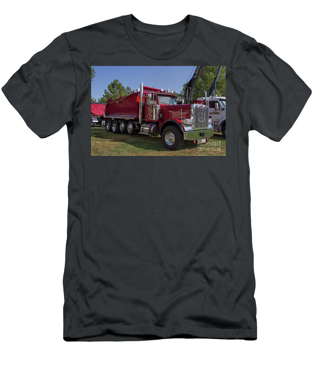Peterbilt Semi Dump Truck Nick Gray T-Shirt