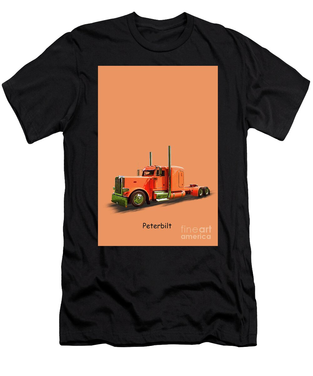 Peterbilt Semi Truck Hdr Nick Gray T-Shirt
