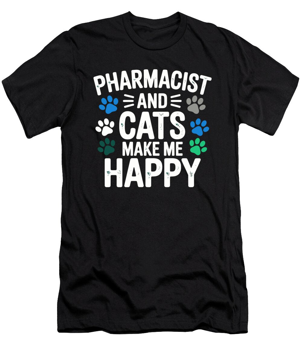 Pharmacist and Cats Happiness Joanna Redesiuk T-Shirt