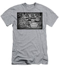 Pharmacist Filling Prescriptions in Black and White Paul Ward T-Shirt