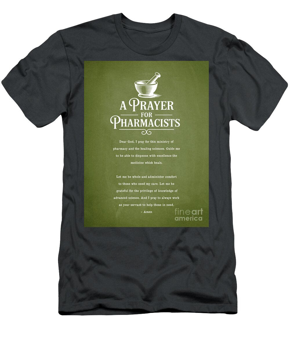 Pharmacist Prayer Green Aged Pixel T-Shirt
