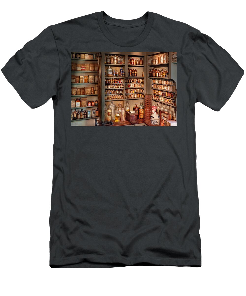 Pharmacy Get Me That Bottle on the Second Shelf Mike Savad T-Shirt