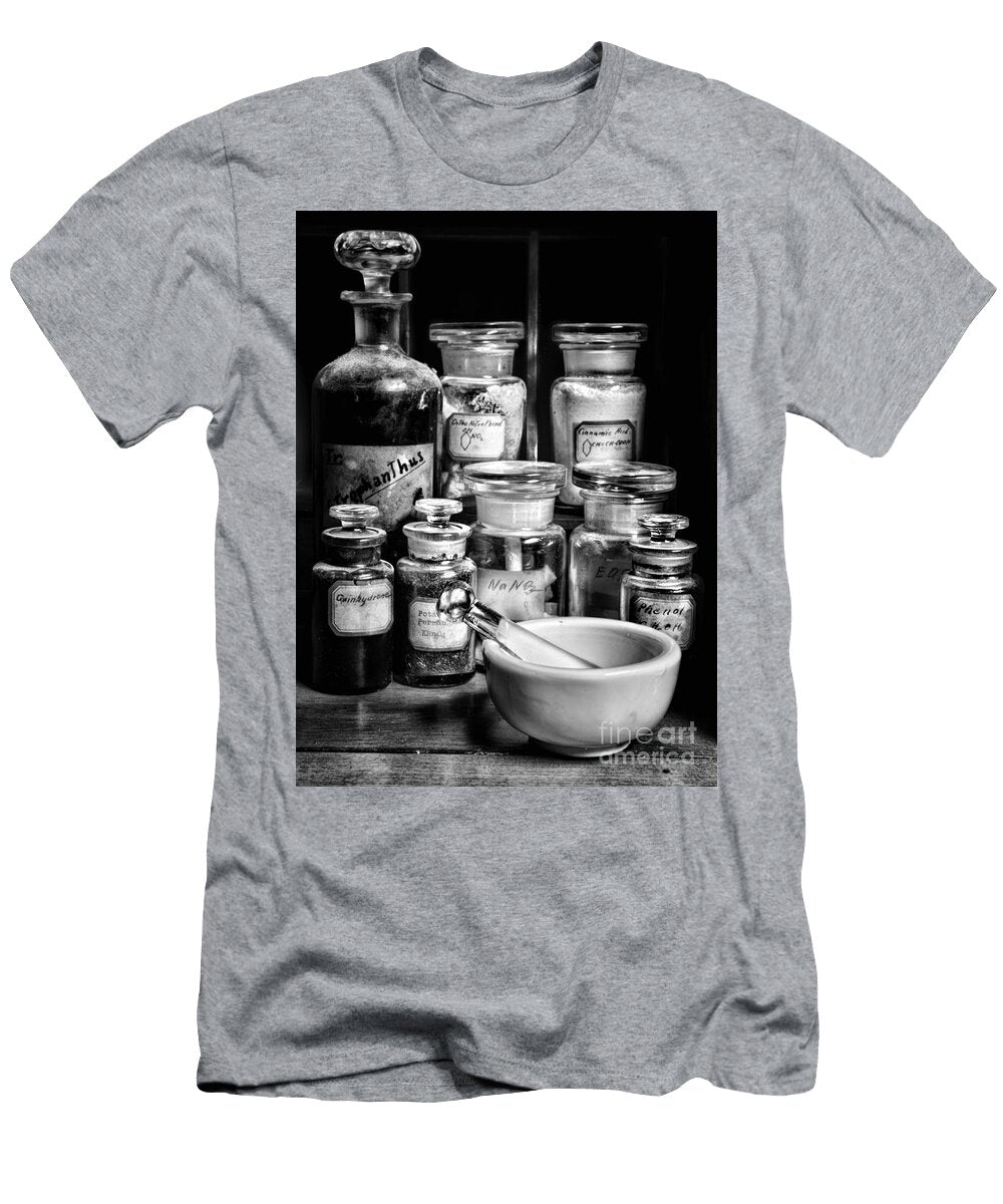 Pharmacy a Small Sample Black and White Paul Ward T-Shirt