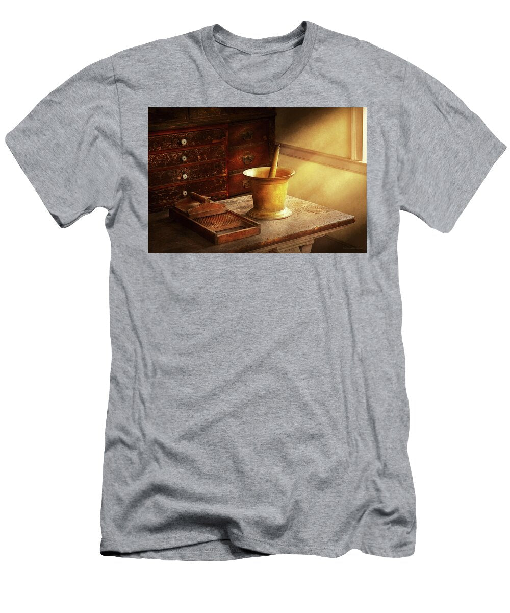 Pharmacy Crushing Things Into Powder Mike Savad T-Shirt