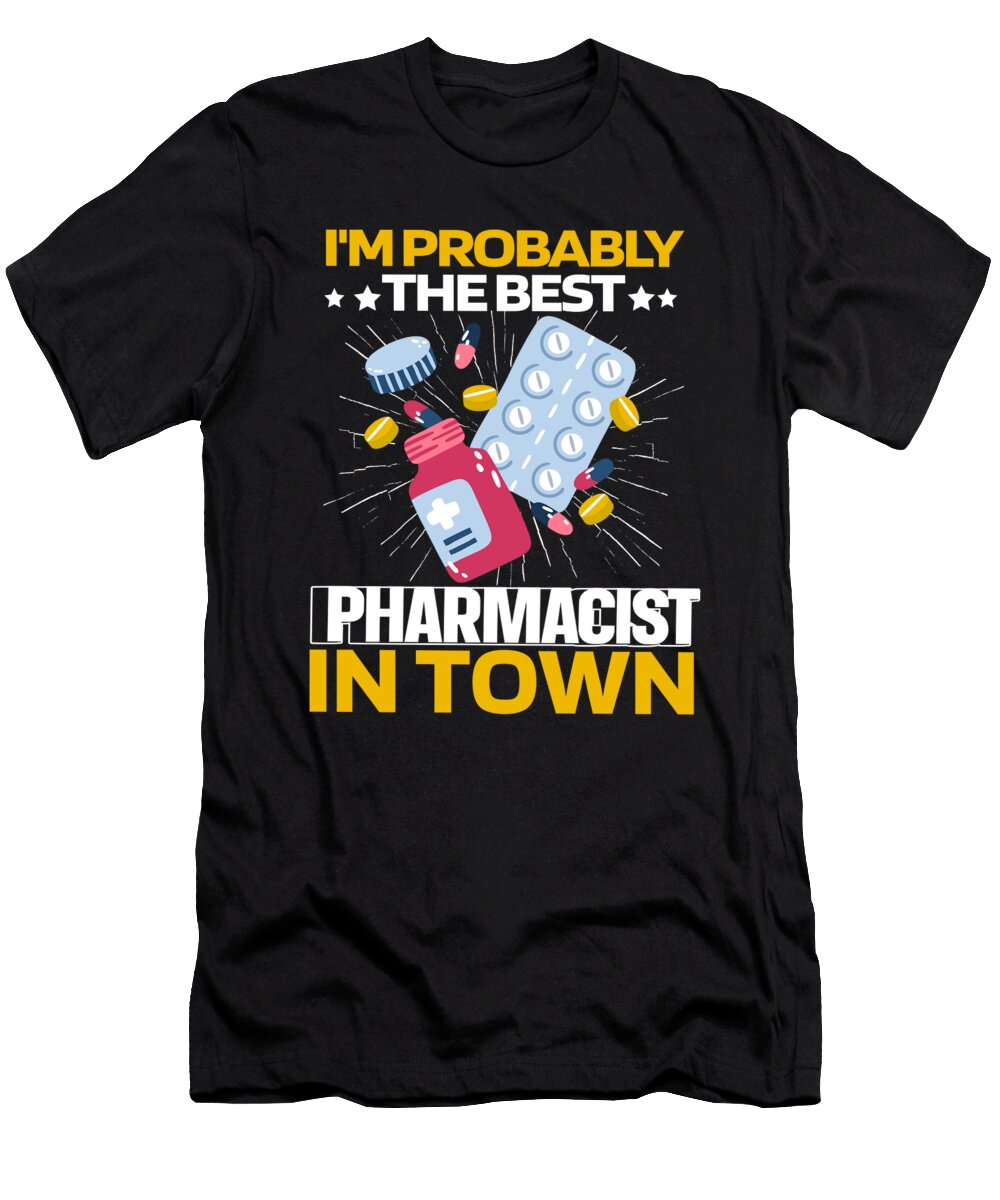 Pharmacy Pills Medicine Dispensary Pharmacist Crazy Squirrel T-Shirt
