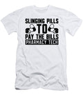 Pharmacy Tech Slinging Pills to Bills Pharmacists Tshirtconcepts Marvin Poppe T-Shirt