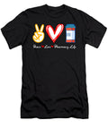 Pharmacy Technician Peace Love Medicine Pharmacist Tshirtconcepts Marvin Poppe T-Shirt