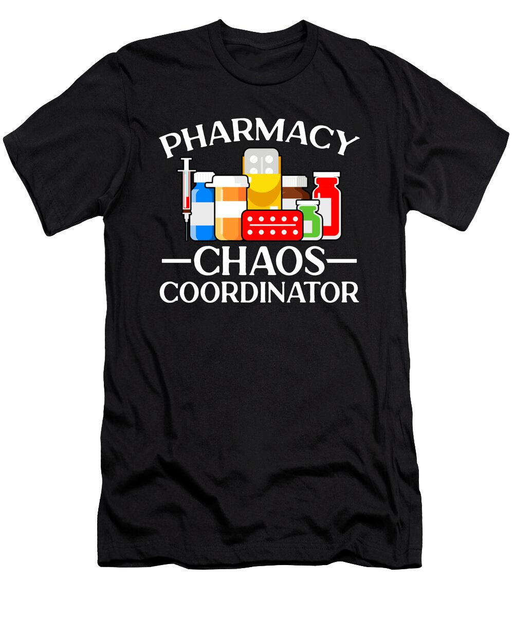 Pharmacy Technician Pharmacy Chaos Loves Medicine Tshirtconcepts Marvin Poppe T-Shirt