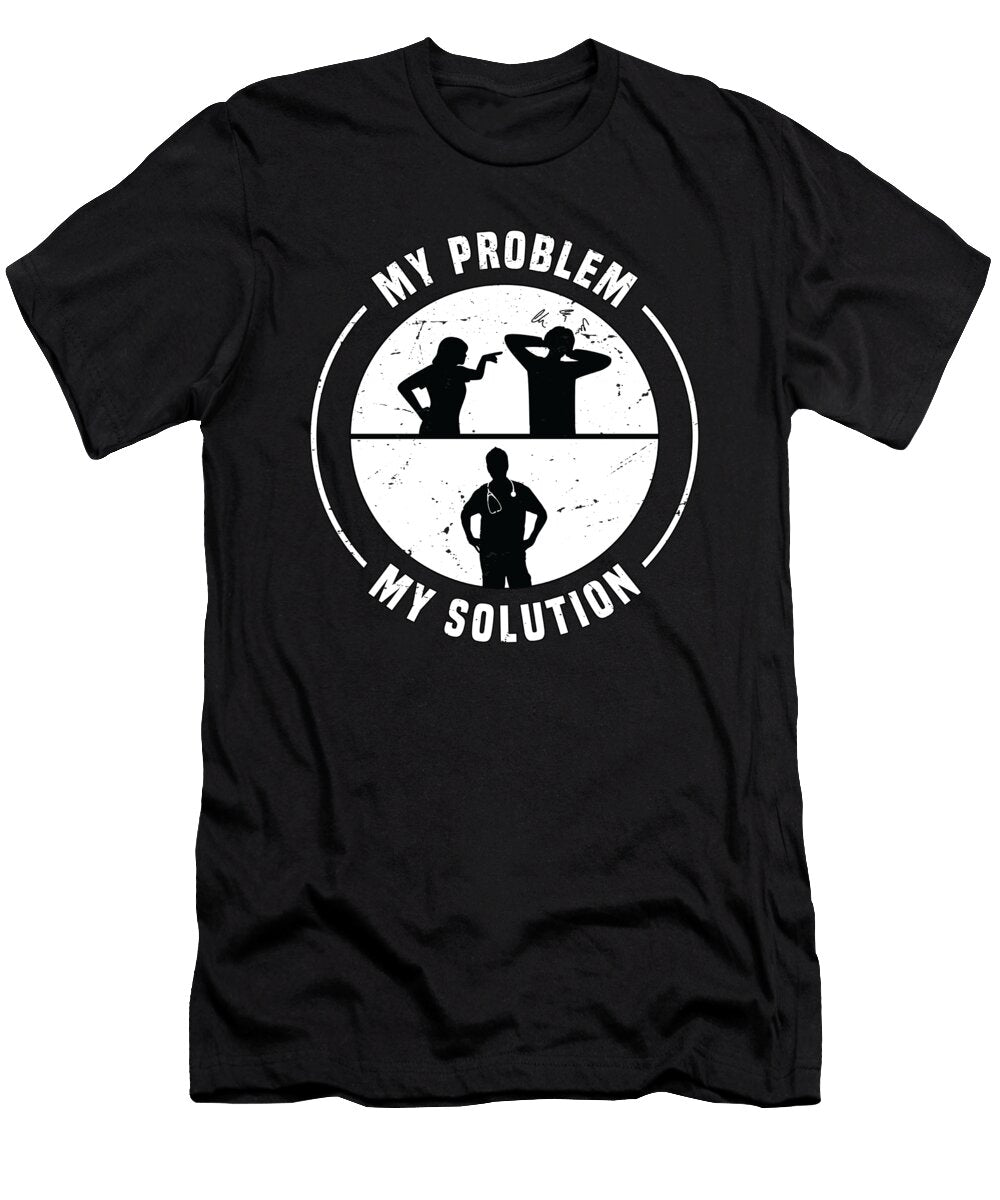 Pharmacy Technician Problem Solved Pictogram Dad Tshirtconcepts Marvin Poppe T-Shirt