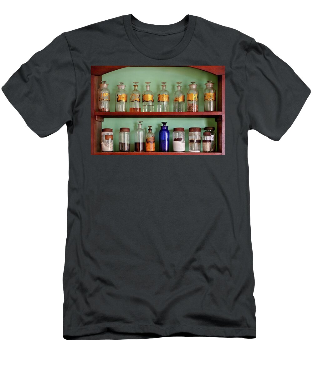 Pharmacy the Cabinet of Calm Restoratives Mike Savad T-Shirt